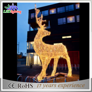 3D Outdoor Commercial Made in China Christmas Reindeer with Rope Lights